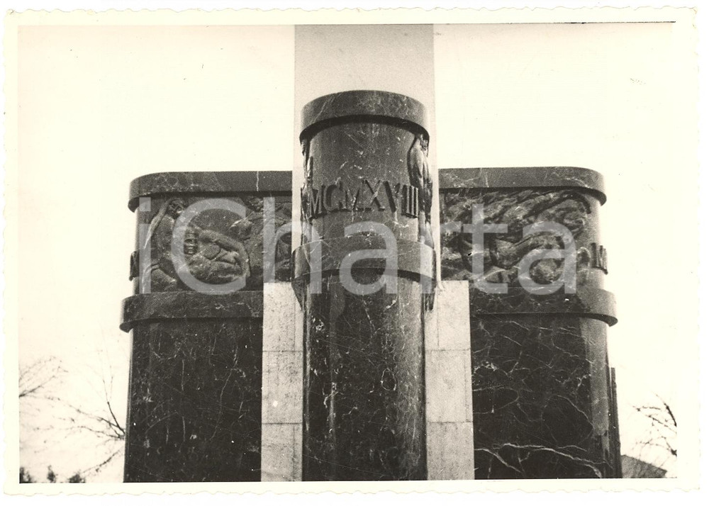 Fotografia d'epoca originale 1935 COPPARO (FE) Particolare della Fontana Monumentale 1