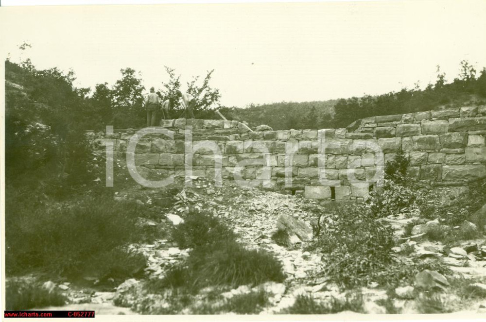 Fotografia d'epoca originale 1932 MONTONA CROAZIA Bonifica Valle del QUIETO animata 1