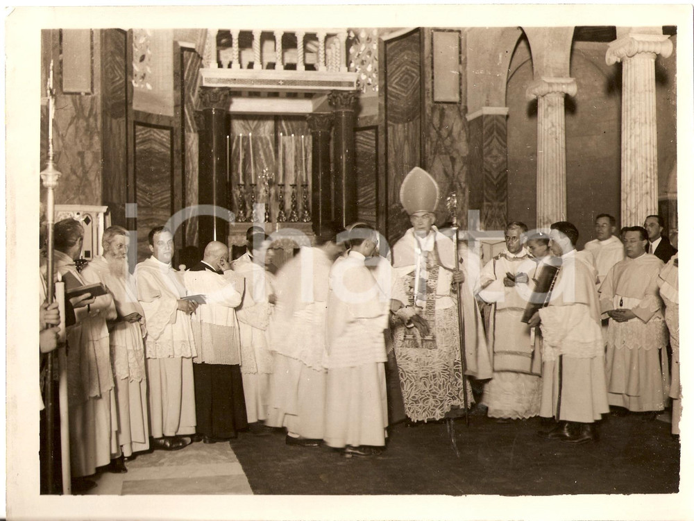 Fotografia d'epoca originale 1930 ROMA Benedizione campane Chiesa SANTA MARIA ADDOLORATA Piazza BUENOS AIRES 1