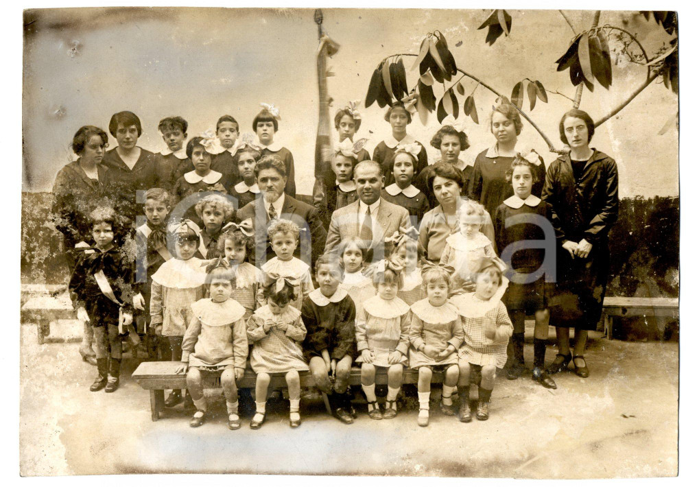 Fotografia d'epoca originale 1930 TUNISI On. Luigi MACCOTTA asilo italiano CRISPI 1