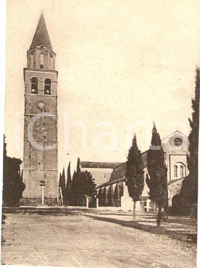 Fotografia d'epoca originale 1931 AQUILEIA (UD) Torre millenaria Chiesa parrocchiale 1