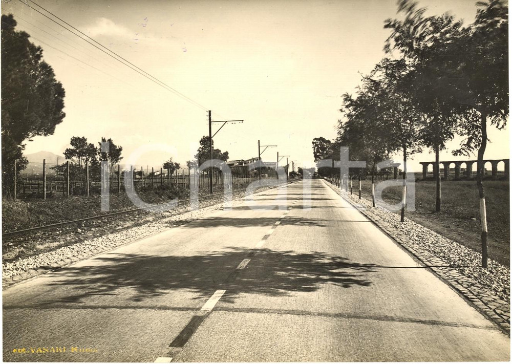 Fotografia d'epoca originale 1935 ROMA La via APPIA Roma-Velletri a TOR DI MEZZAVIA 1