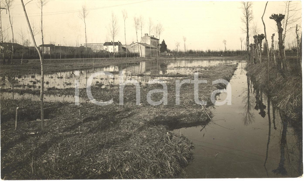 Fotografia d epoca originale 1931 SANTO STINO DI LIVENZA VE Acquitrini prima della bonifica FOTOGRAFIA 1