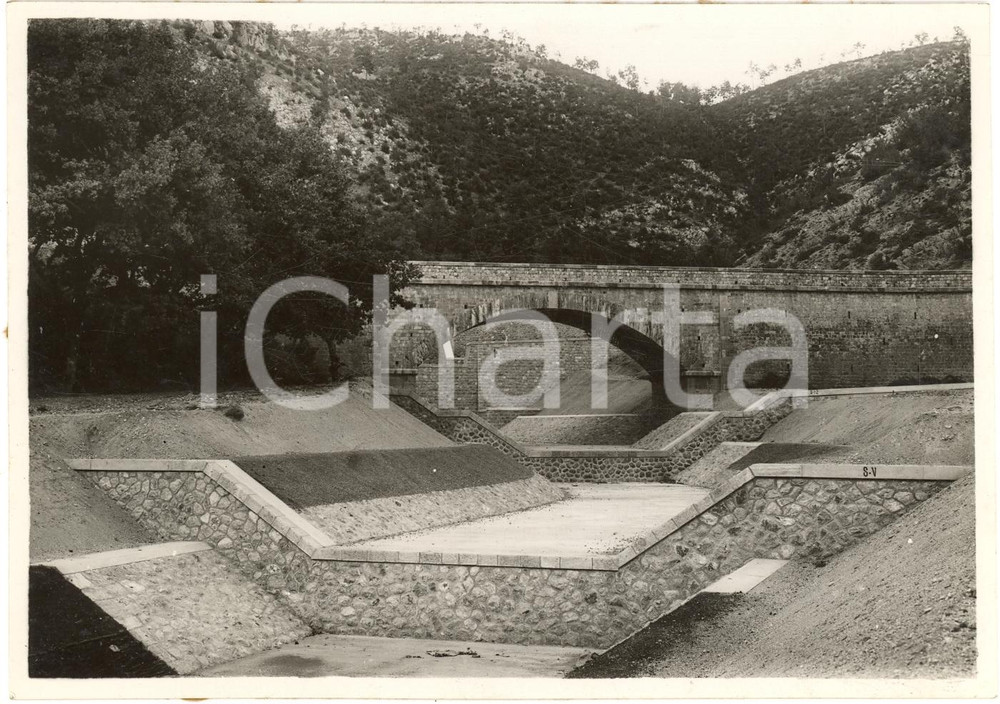 Fotografia d'epoca originale 1933 SALA CONSILINA (SA) Ponte Bonifica VALLO DI DIANO 1