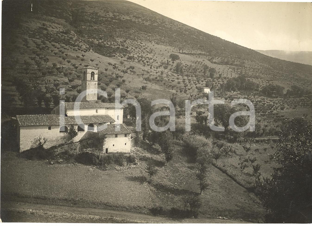 Fotografia d'epoca originale 1930 VISSO (MC) La frazione FEMATRE durante la bonifica 1