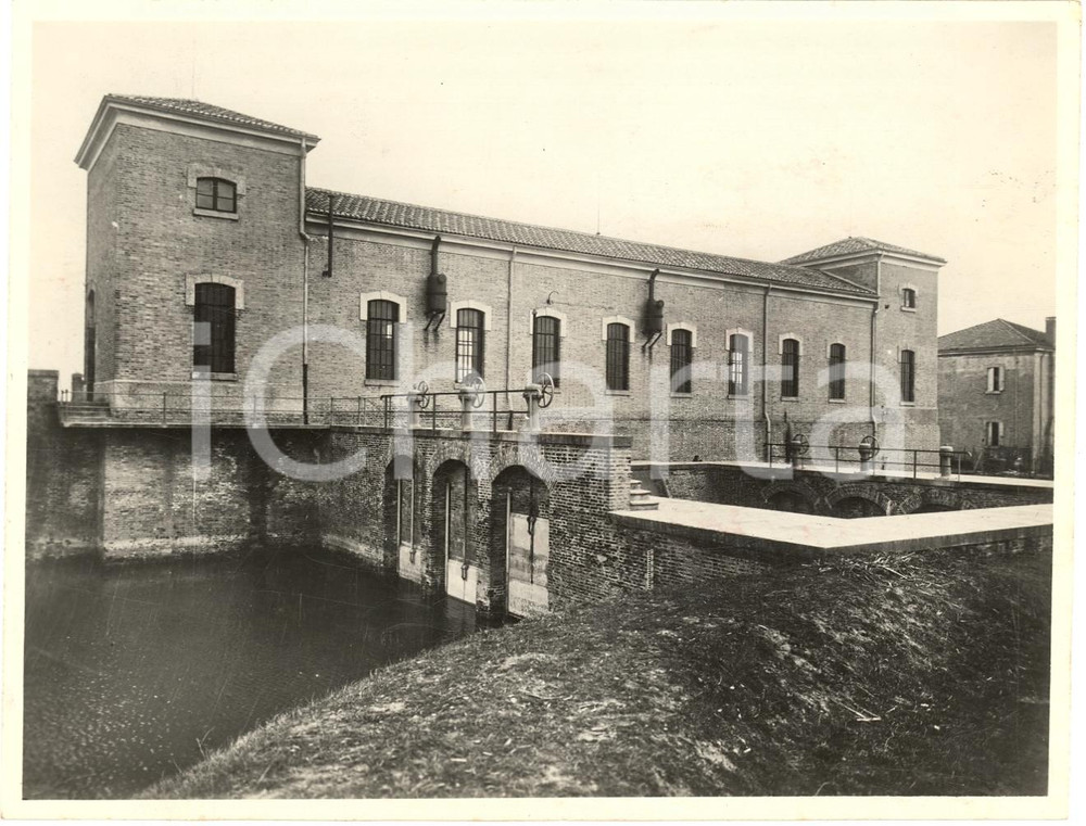 Fotografia d epoca originale 1932 VIGHIZZOLO D ESTE PD Impianto idrovoro CAVARIEGA  FOTOGRAFIA 1