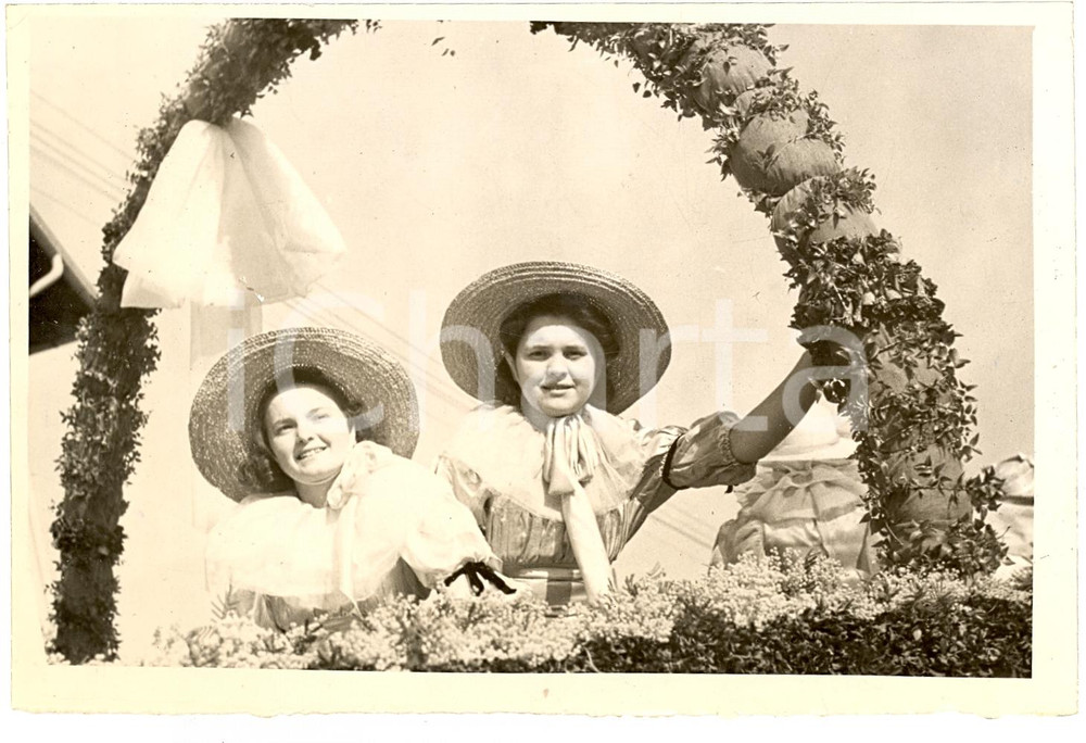 Fotografia d'epoca originale 1939 SANREMO IM Il canestro fiorito Bambini in costume 1