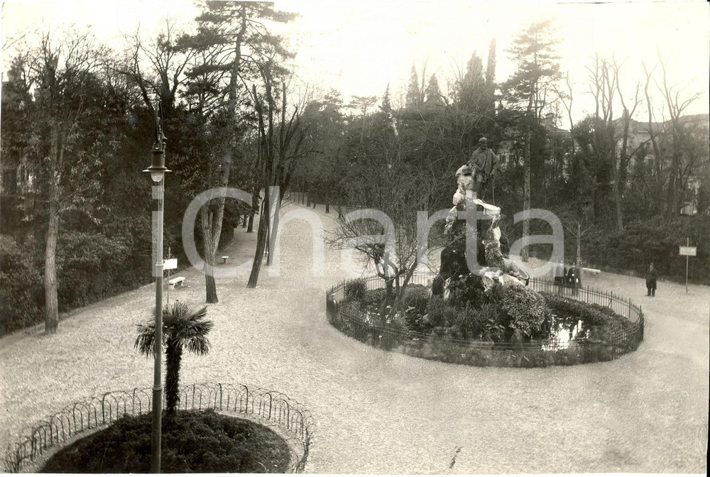 Fotografia d'epoca originale 1930 circa VENEZIA Giardini Pubblici Viale GARIBALDI 1