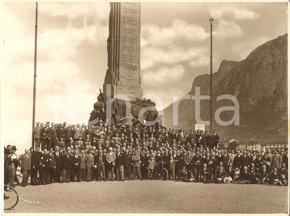 Fotografia d'epoca originale 1926 LECCO Inaugurazione del Monumento ai CADUTI WW1 1