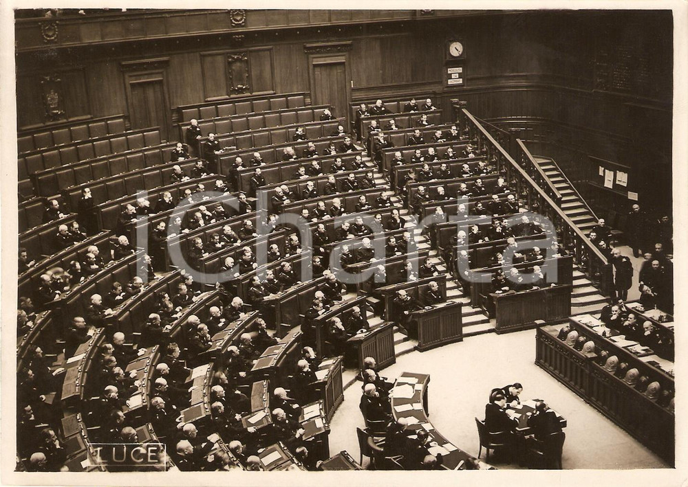 Fotografia d'epoca originale 1938 ROMA Ultima riunione annuale CAMERA DEI DEPUTATI *Fotografia 1