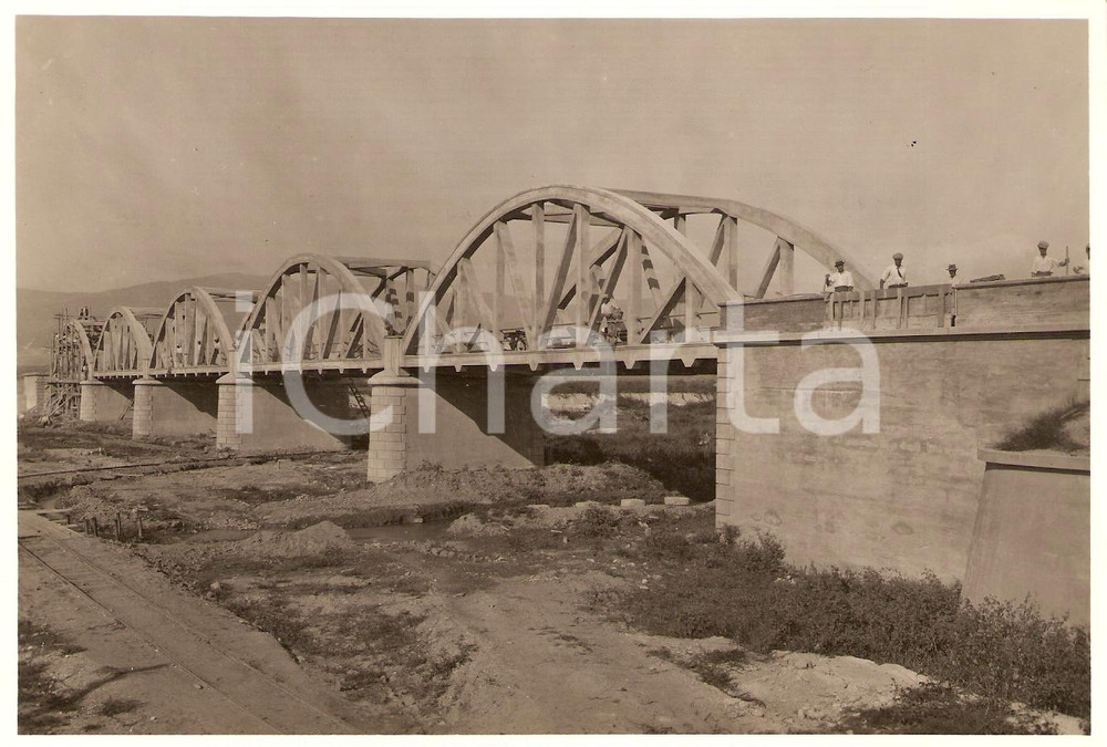 Fotografia d'epoca originale 1934 SANT'EUFEMIA LAMEZIA (CZ) Il ponte sul fiume AMATO 1