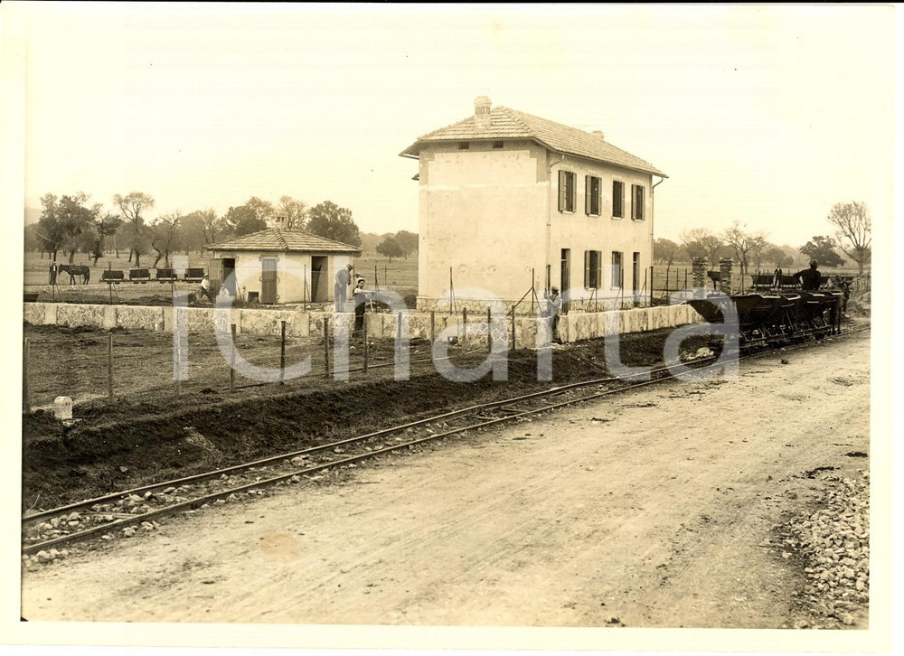 Fotografia d'epoca originale 1925 TERRACINA Casa cantoniera per strade consorziali 1