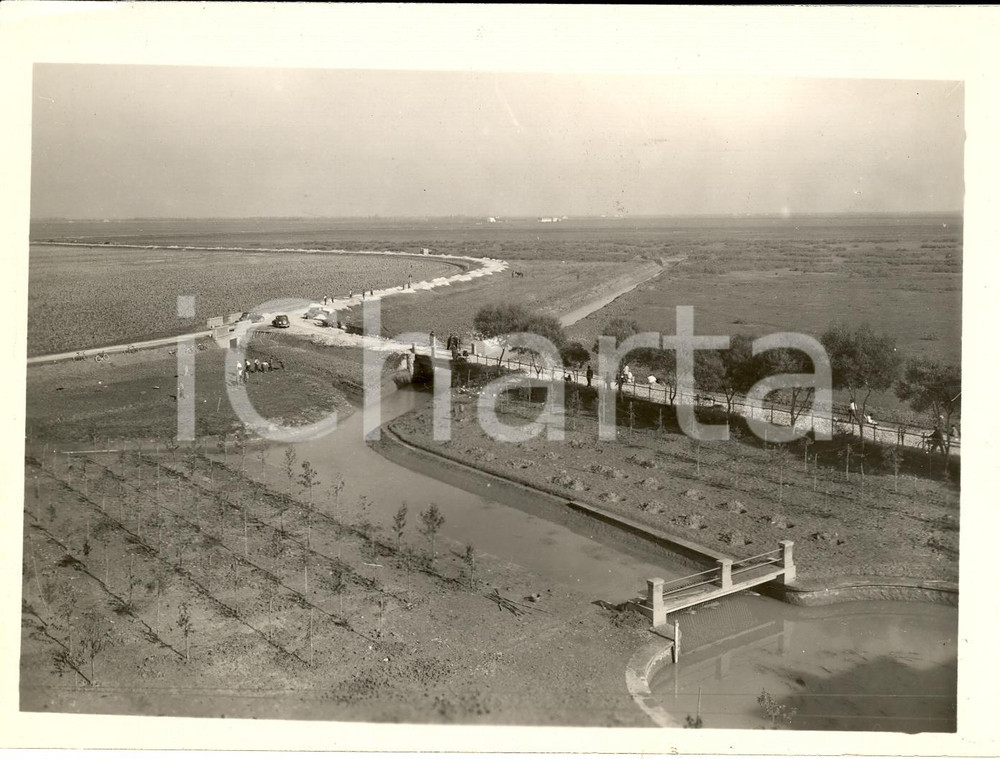 Fotografia d'epoca originale 1939 BONIFICA VOLTURNO La piana bonificata Foto ANIMATA 1