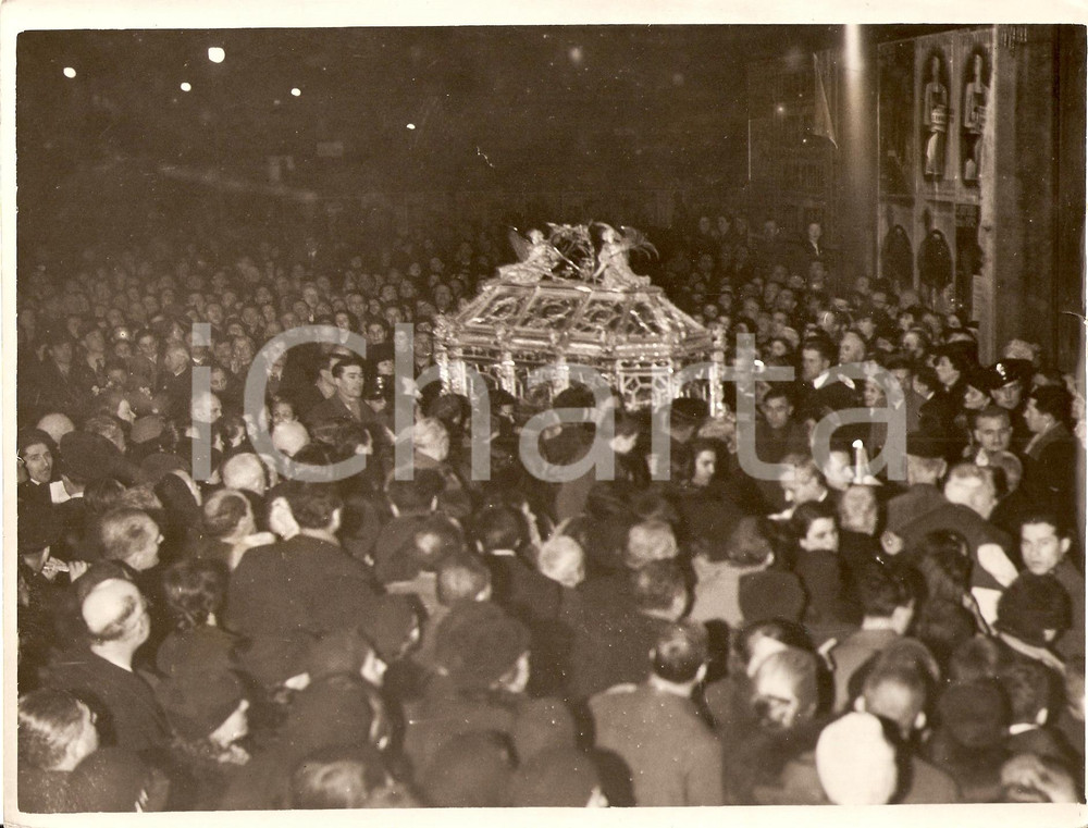 Fotografia d'epoca originale 1937 MILANO Traslazione delle reliquie di SANT'AQUILINO 1