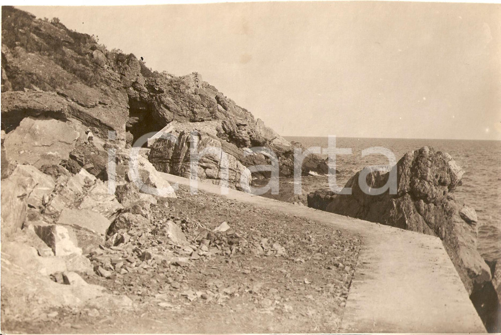 Fotografia d'epoca originale 1928 ALASSIO (SV) Un aspetto della passeggiata FOTO 1