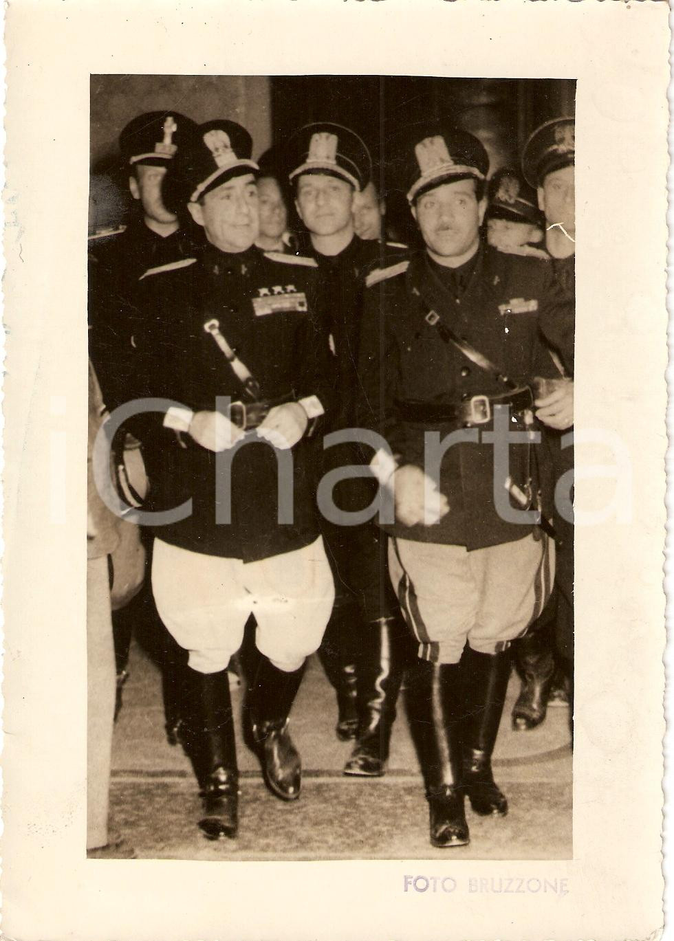 Fotografia d epoca originale 1939 SAVONA Visita di Achille STARACE  Autorità  Foto 13x18 cm 1