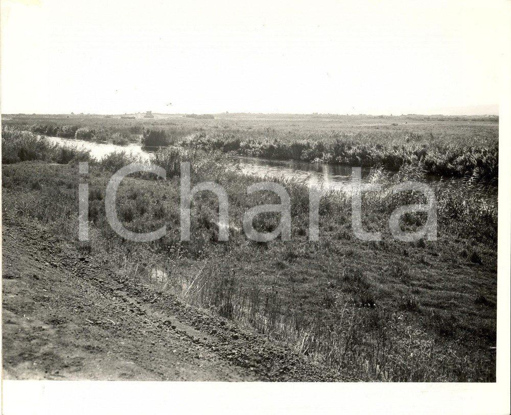 Fotografia d'epoca originale 1936 CATANIA Fiume SAN LEONARDO prima dell'arginatura 1