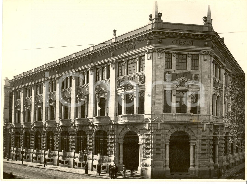 Fotografia d'epoca originale 1932 CATANIA Palazzo Poste e Telegrafi Foto ANIMATA 1