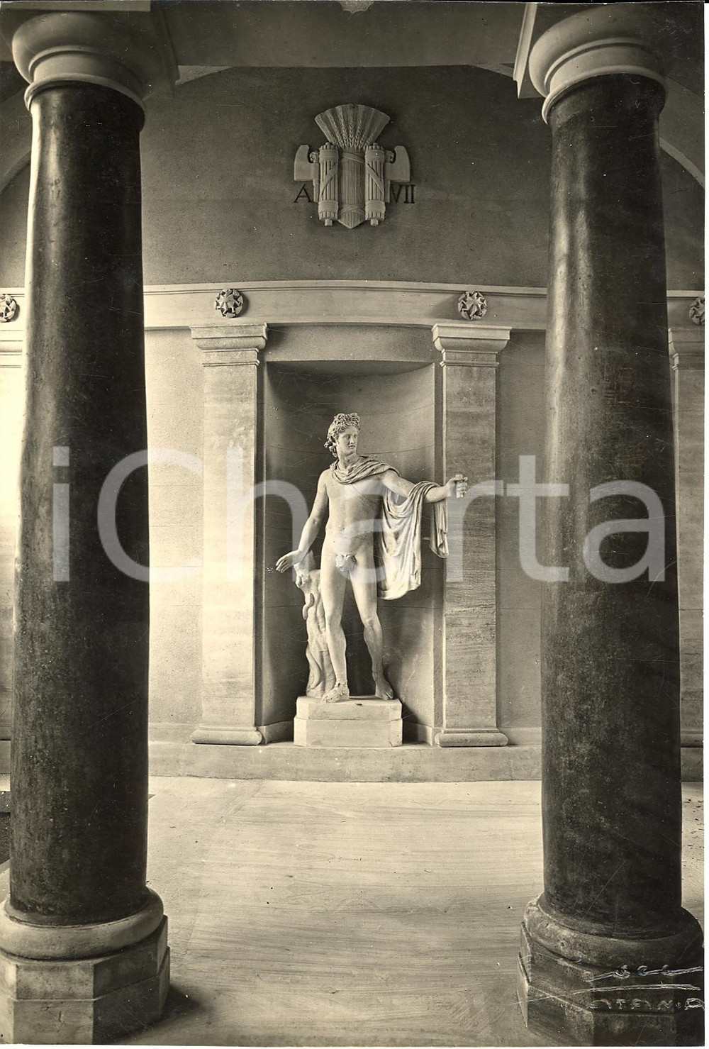 Fotografia d'epoca originale 1930 CATANIA Vestibolo Palazzo Poste Francesco FICHERA 1
