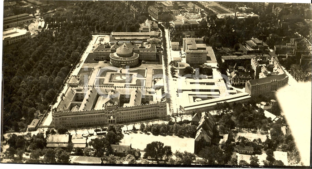 Fotografia d'epoca originale 1929 POZNAN POLONIA Veduta aerea Esposizione nazionale 1