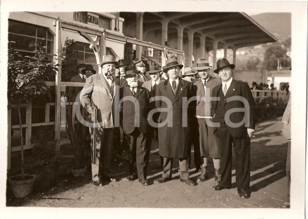 Fotografia d'epoca originale 1932 SANREMO Console Bruno CITTADINI Orazio PAREA alle gare di tiro al piccione 1