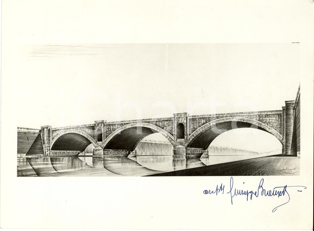 Autografo originale 1939 ROMA Ponte PRINCIPE AMEDEO Giuseppe BRONZETTI 1