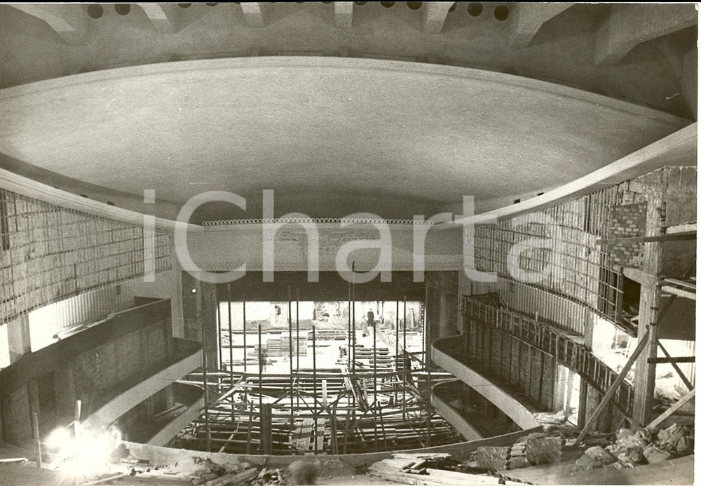 Fotografia d'epoca originale 1939 MILANO La ricostruzione del TEATRO LIRICO distrutto *Fotografia 1