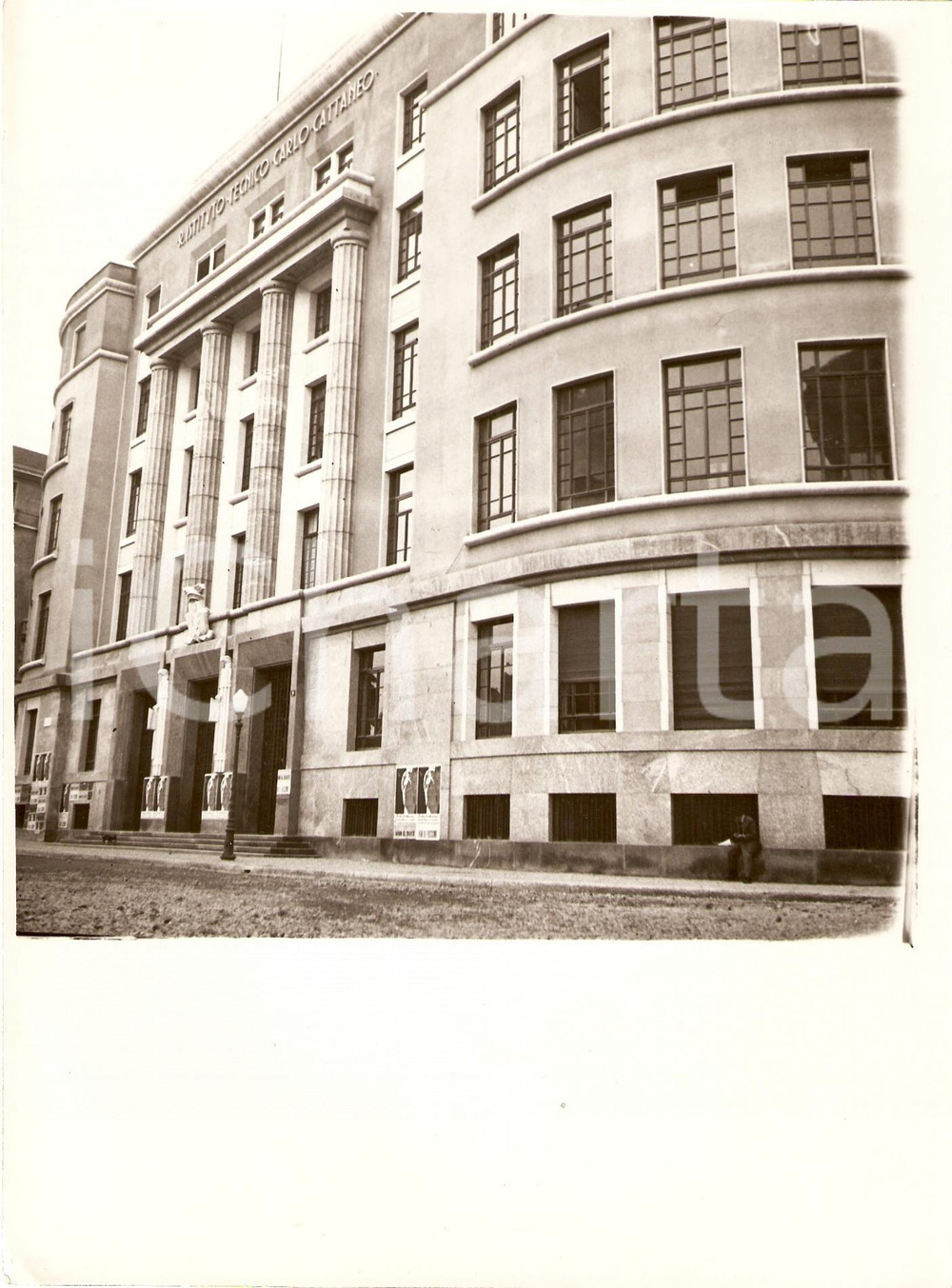 Fotografia d epoca originale 1935 MILANO Palazzo istituto tecnico Carlo CATTANEO 1
