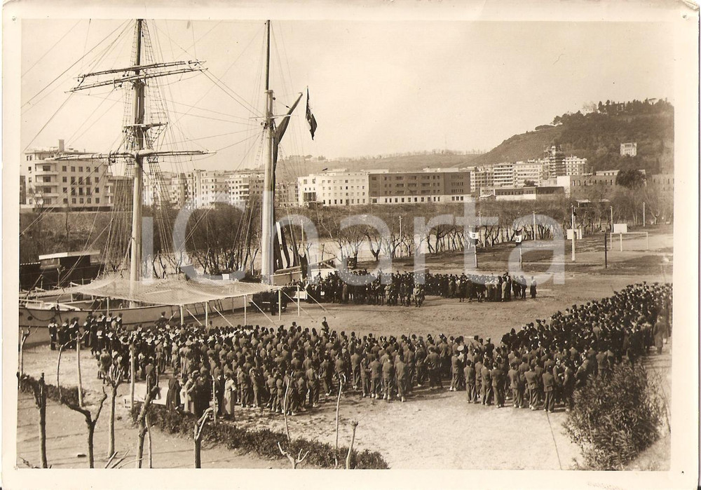Fotografia d'epoca originale 1939 ROMA Messa al campo per i Marinaretti CAIO DUILIO 1