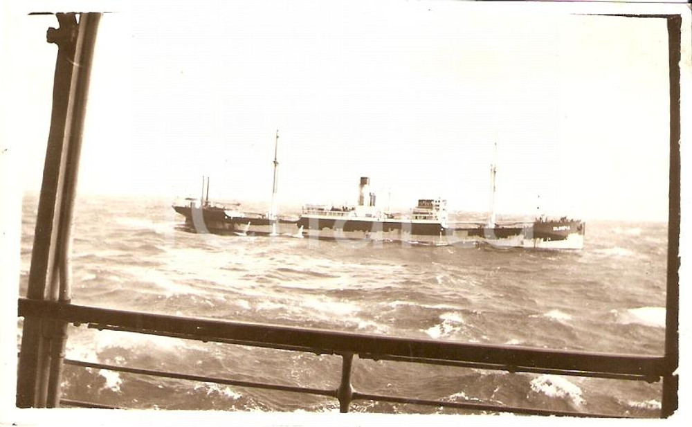 Fotografia d'epoca originale 1937 Piroscafo italiano OLIMPIA Vera fotografia 1