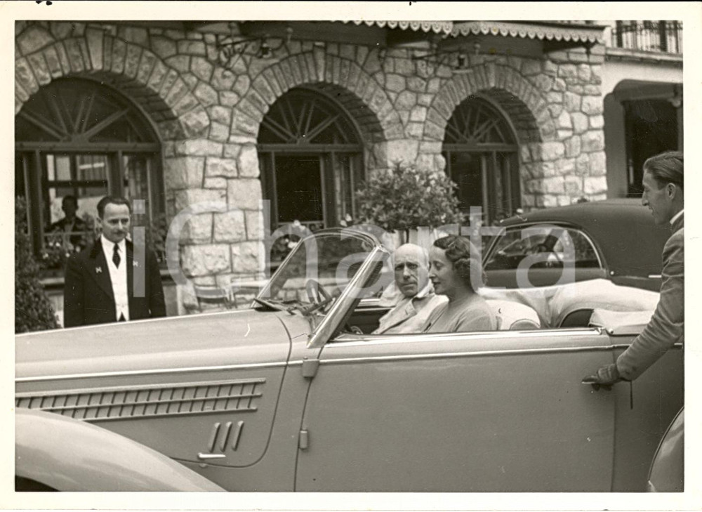 Fotografia d epoca originale 1939 CORTINA D AMPEZZO BL Arrivo dei Duchi di GENOVA Fotografia d epoca 1