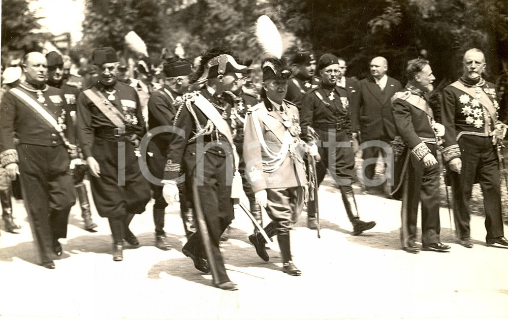 Fotografia d'epoca originale 1934 VENEZIA VITTORIO EMANUELE inaugura XIX BIENNALE 1