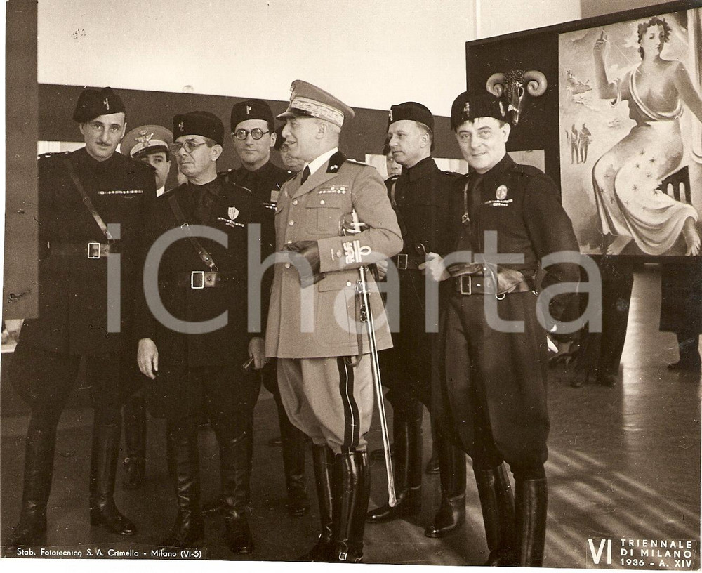 Fotografia d'epoca originale 1936 MI TRIENNALE Antonio Stefano BENNI Alberto PARIANI 1