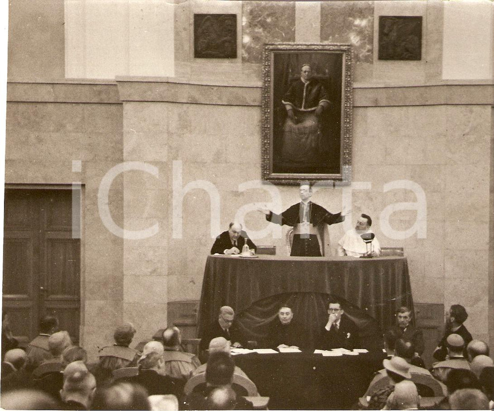 Fotografia d'epoca originale 1936 ROMA Card. PACELLI inaugura Congr Stampa Cattolica 1