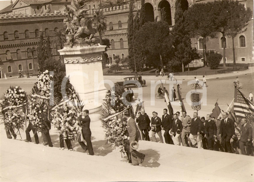 Fotografia d'epoca originale 1930 ROMA Associazioni Italiane MIDDLE WEST omaggio Milite Ignoto *Fotografia 1