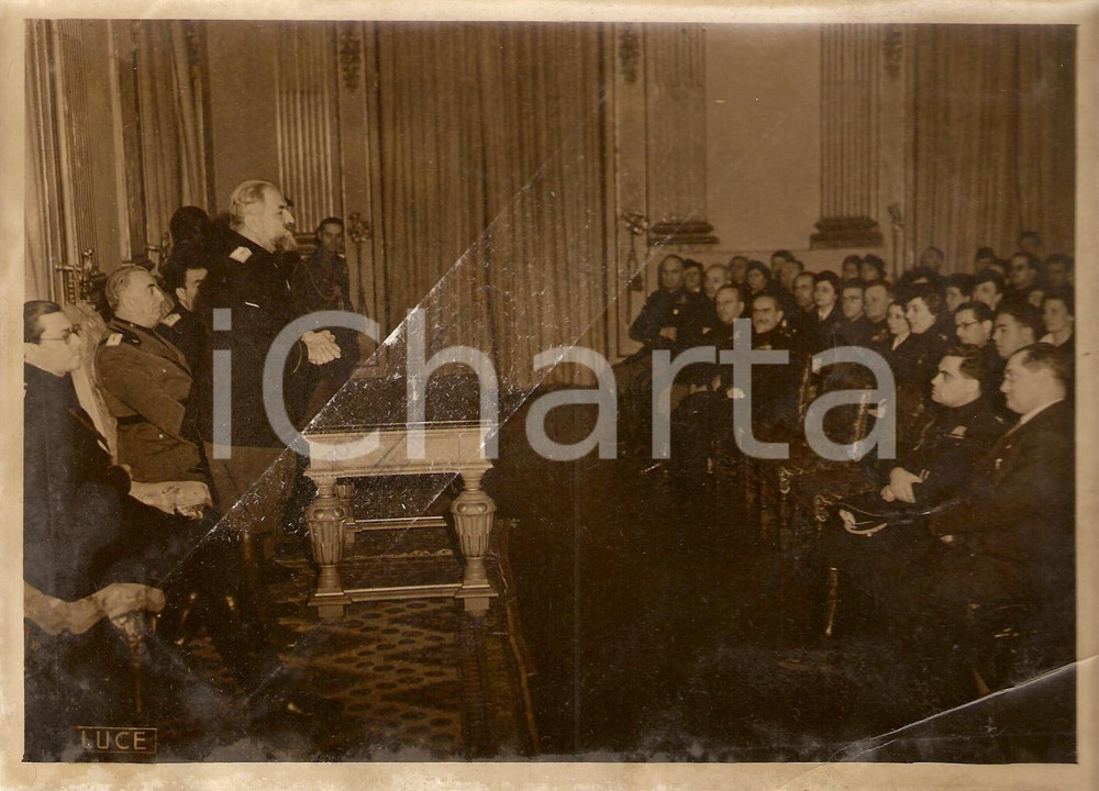 Fotografia d'epoca originale 1940 ROMA Attilio TERUZZI con Fiduciari Provinciali AFRICA ITALIANA *Fotografia 1