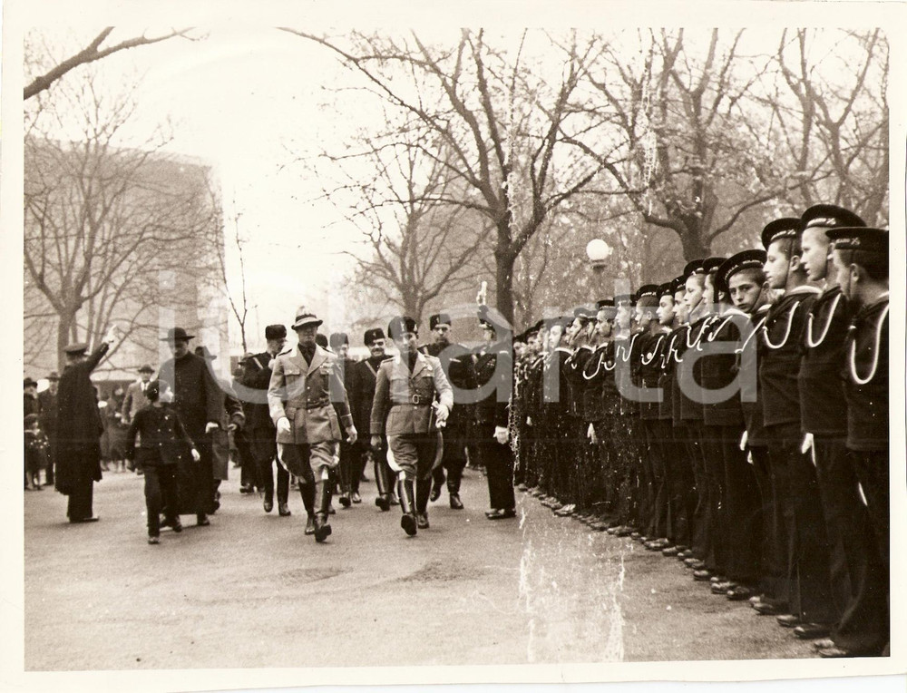 Fotografia d epoca originale 1938 MILANO Renato RICCI durante rivista BALILLA al Parco SEMPIONE Fotografia 1
