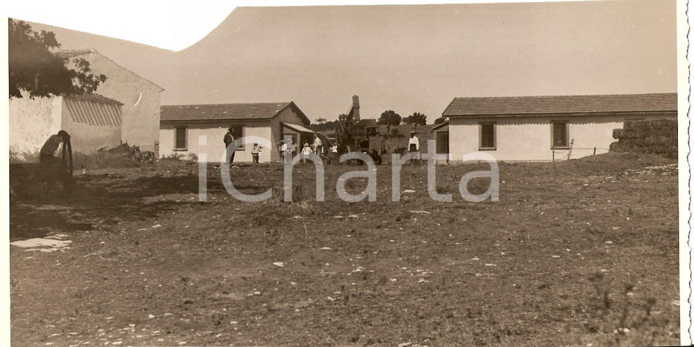Fotografia d'epoca originale 1933 SILIGO (SS) Bonifica altipiano *Case degli operai *Fotografia 1