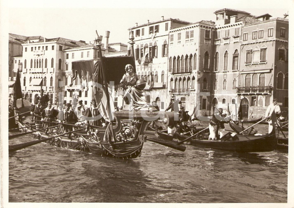 Fotografia d'epoca originale 1937 VENEZIA Canal GRANDE Regata Storica Reale *Fotografia FERRUZZI 1