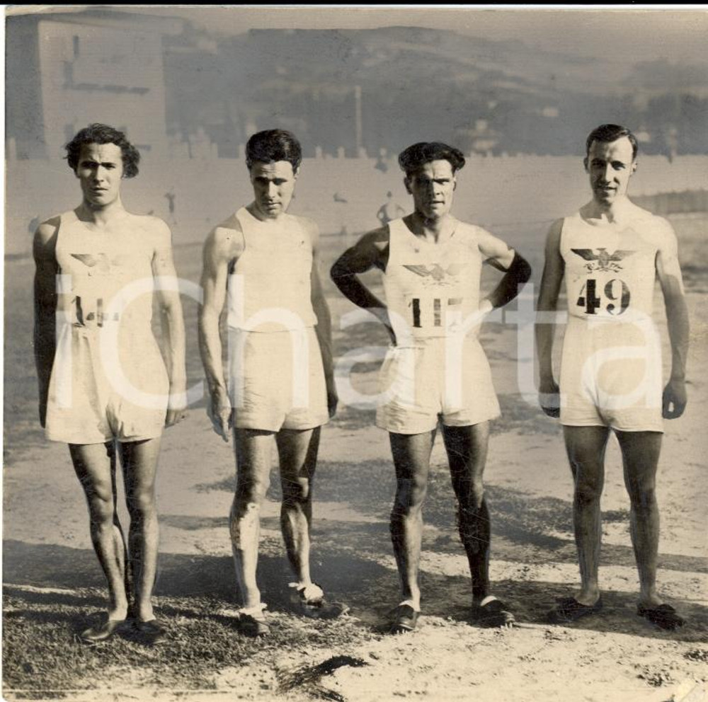 Fotografia d'epoca originale 1923 BOLOGNA ATLETICA Vincitori staffetta 4x100 *Foto 1
