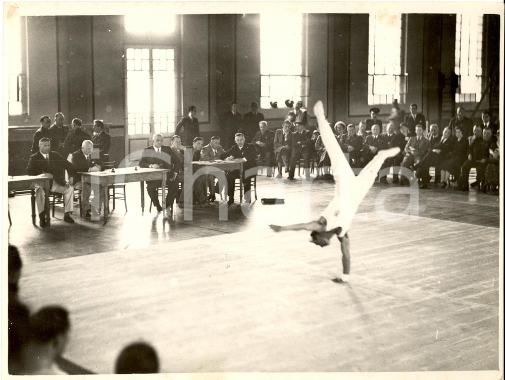 Fotografia d'epoca originale 1936 MILANO Esercizi liberi atletica ITALIA - GERMANIA 1