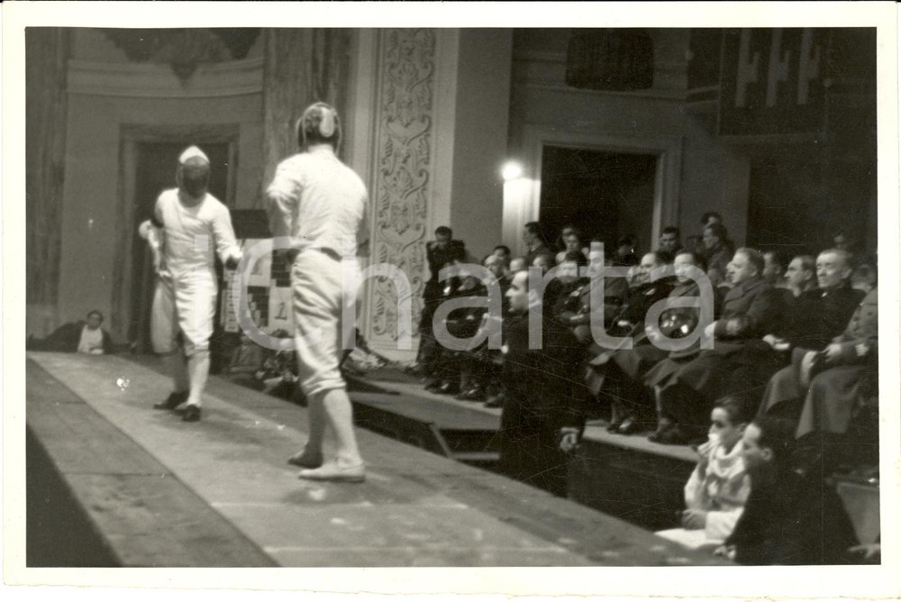Fotografia d'epoca originale 1942 TORINO Scherma Coppa TERSZTYANSZKY Imre RAJCZY 1