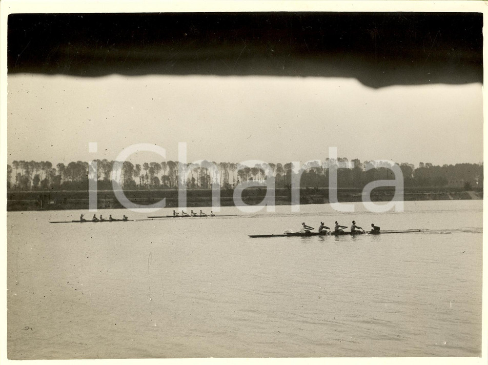Fotografia d'epoca originale 1936 MILANO Canottaggio *La finale junior a quattro 1