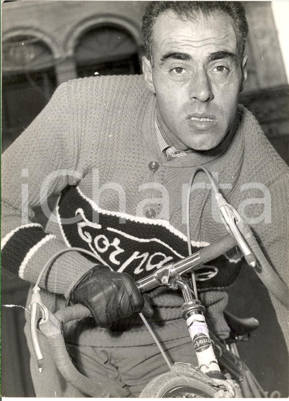 Fotografia d'epoca originale 1953 GIRO D'ITALIA Antonio BEVILACQUA si allena TORPADO 1
