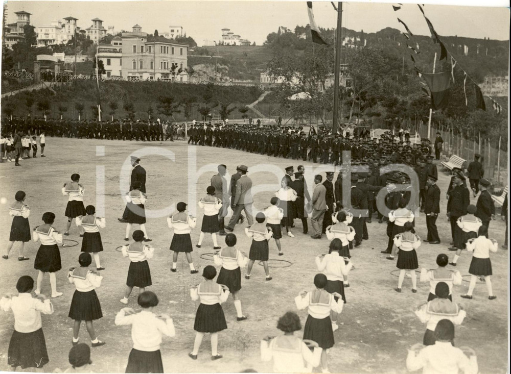 Fotografia d epoca originale 1931 ROMA Giovani Italiane durante saggio ginnico per Marina GIAPPONESE Foto 1