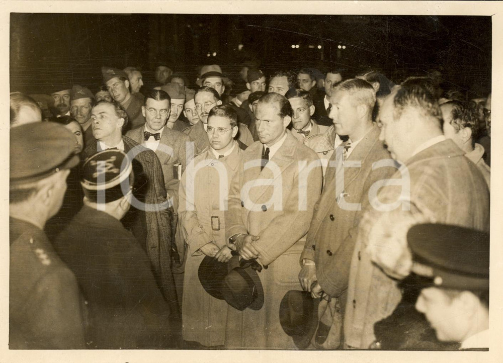 Fotografia d epoca originale 1940 FRANCIA WW2 Arrivo volontari American Fields Service Fotografia 1