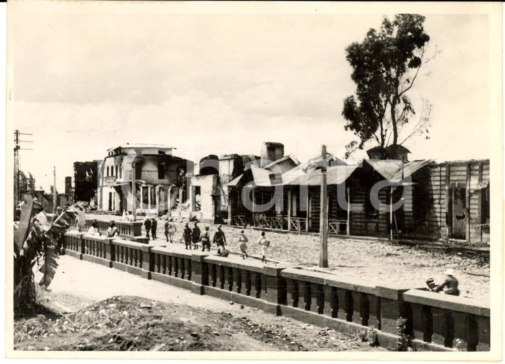 Fotografia d epoca originale 1936 Addis Abeba distrutta dalla truppa etiope, FOTO 1