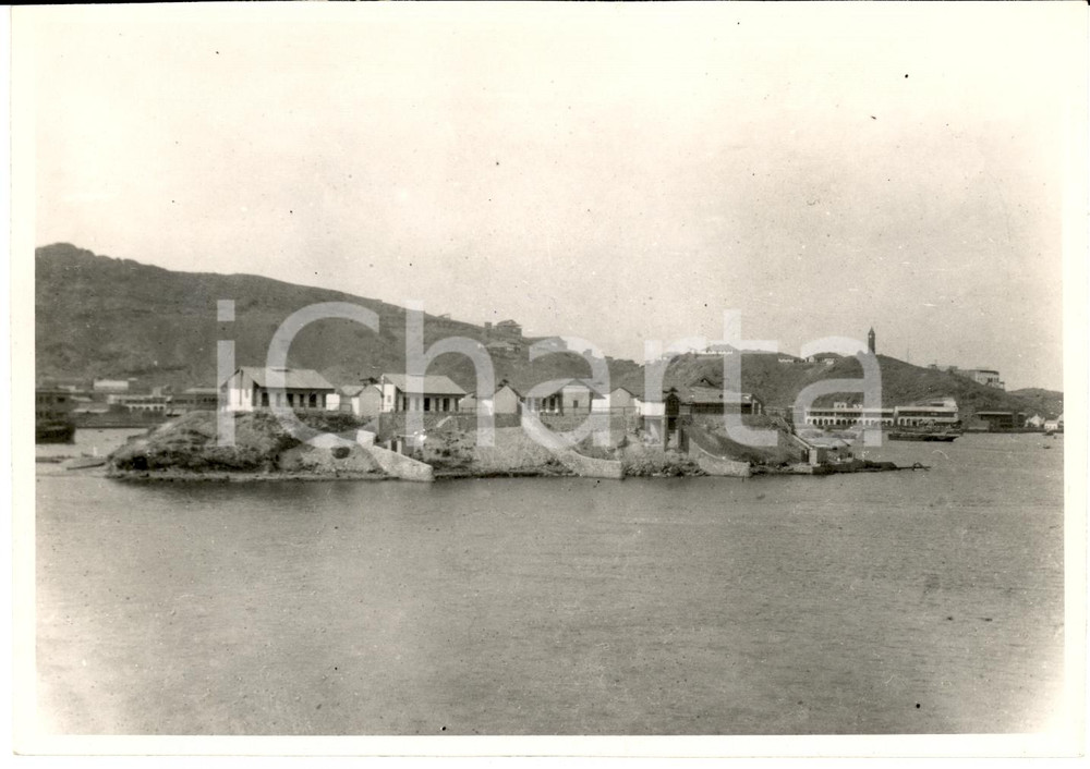 Fotografia d epoca originale 1940 Aden, Yemen, harbour, steamer s point, WWII, B.E. 1