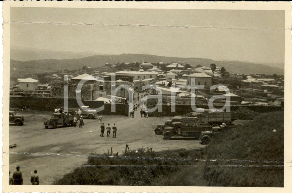 Fotografia d epoca originale 1925 HARAR ETIOPIA Panorama da Palazzo Governo FOTO 1