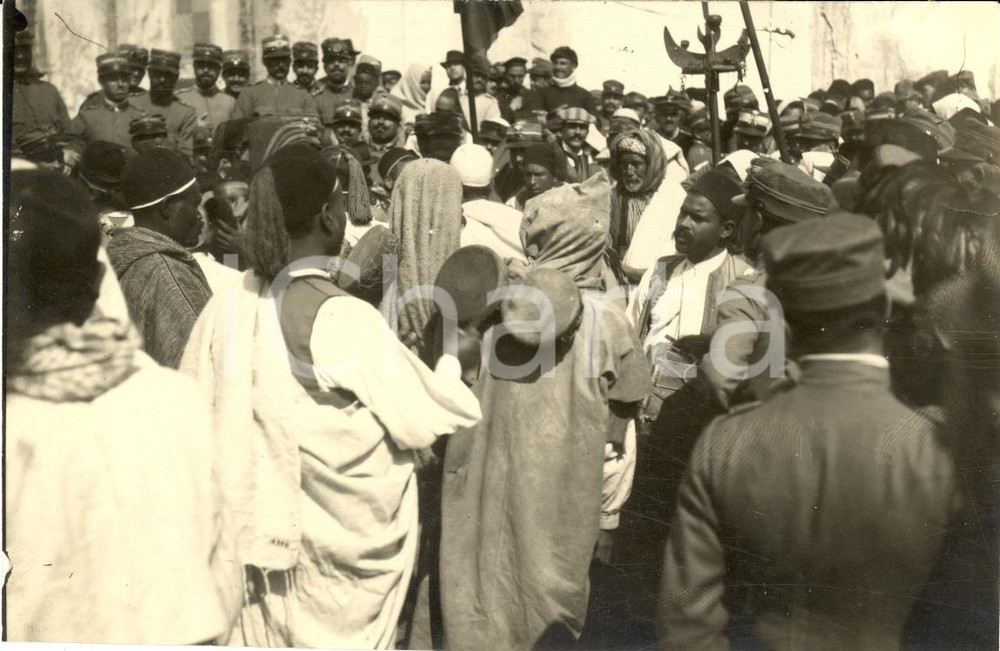 Fotografia d epoca originale 1931 TRIPOLI LIBIA Arabi in festa festeggiano RAMADAN 1